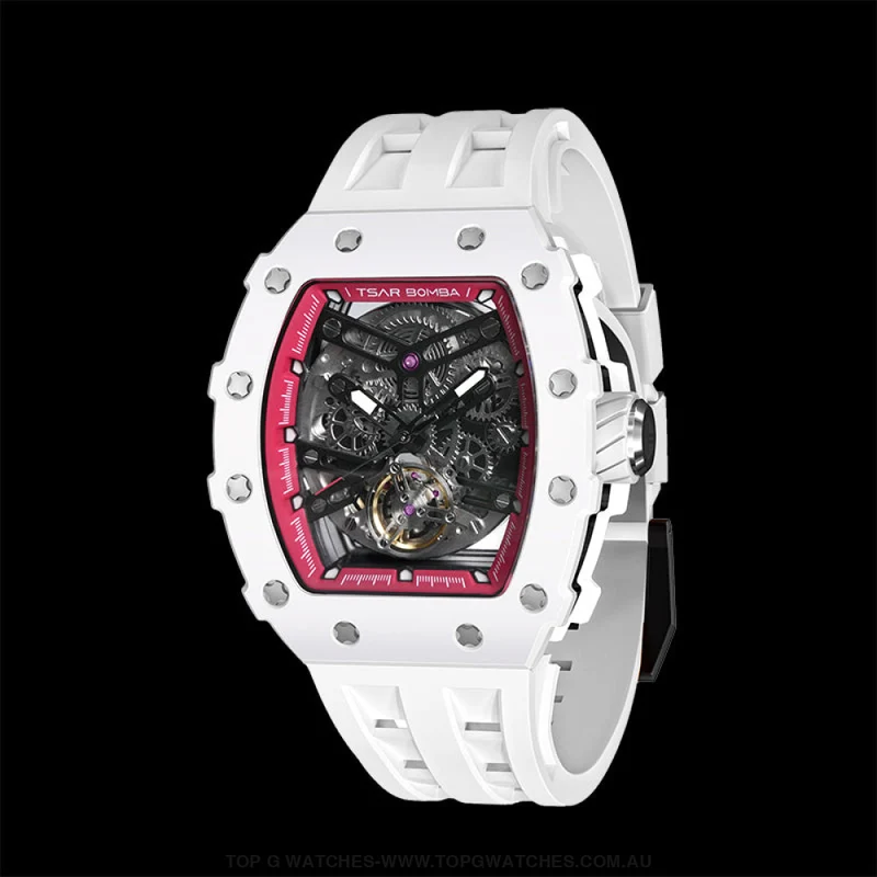 Official TSAR BOMBA Ceramic Automatic Skeleton Watch – TB8208C
