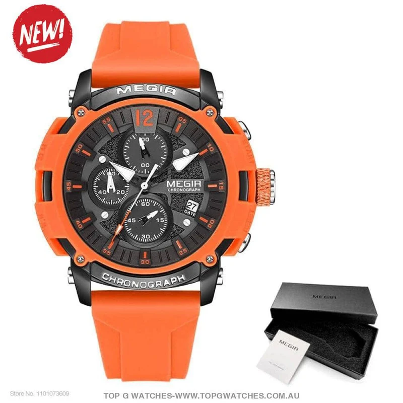 MEGIR Sports Chronograph Quartz Watch | Luminous Dial & 30m Water Resistance