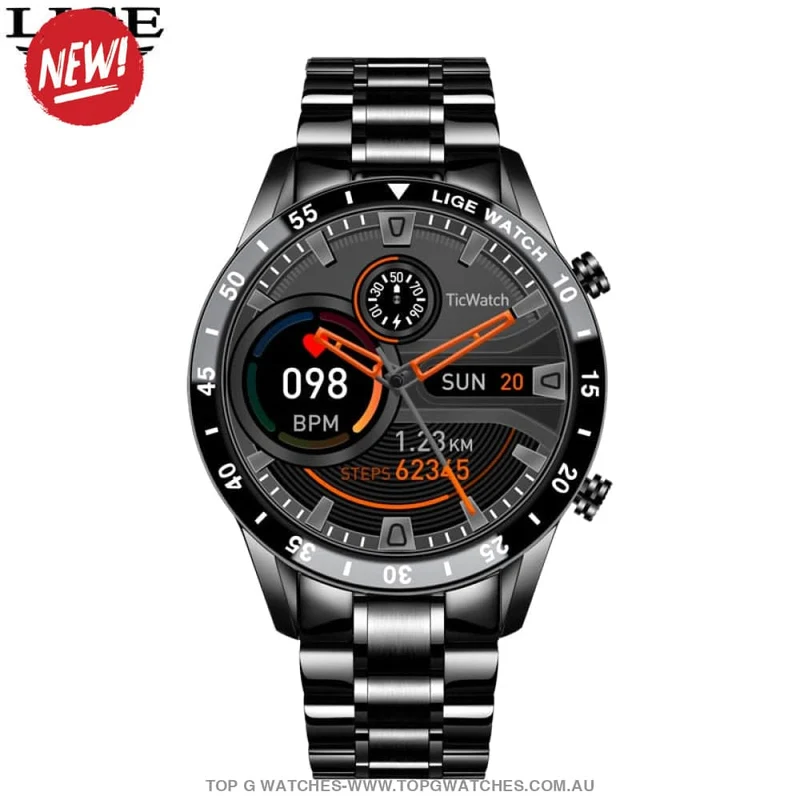 LIGE Smart Touch Bluetooth Waterproof Sport Fitness Companion Watch
