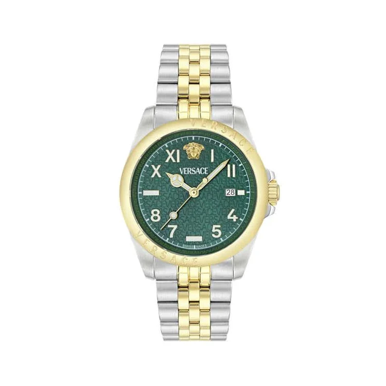 Reloj de Cuarzo Versace Anteo, PVD Oro, Verde, 41 mm, Cristal Zafiro VE9H00524 B2