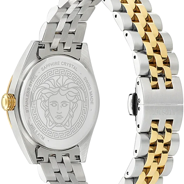 Reloj de Cuarzo Versace V-Code Lady, PVD Oro, Verde, 36 mm, VE8I00424 B2