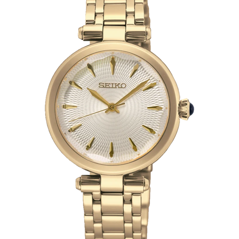 Reloj Seiko SRZ554P1 Ladies Cuarzo Dorado esf redonda b2