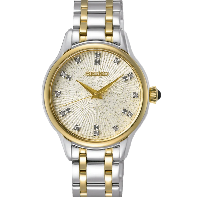 Reloj Seiko SRZ550P1 Ladies Cuarzo 3 agujas 12 diamantes b2