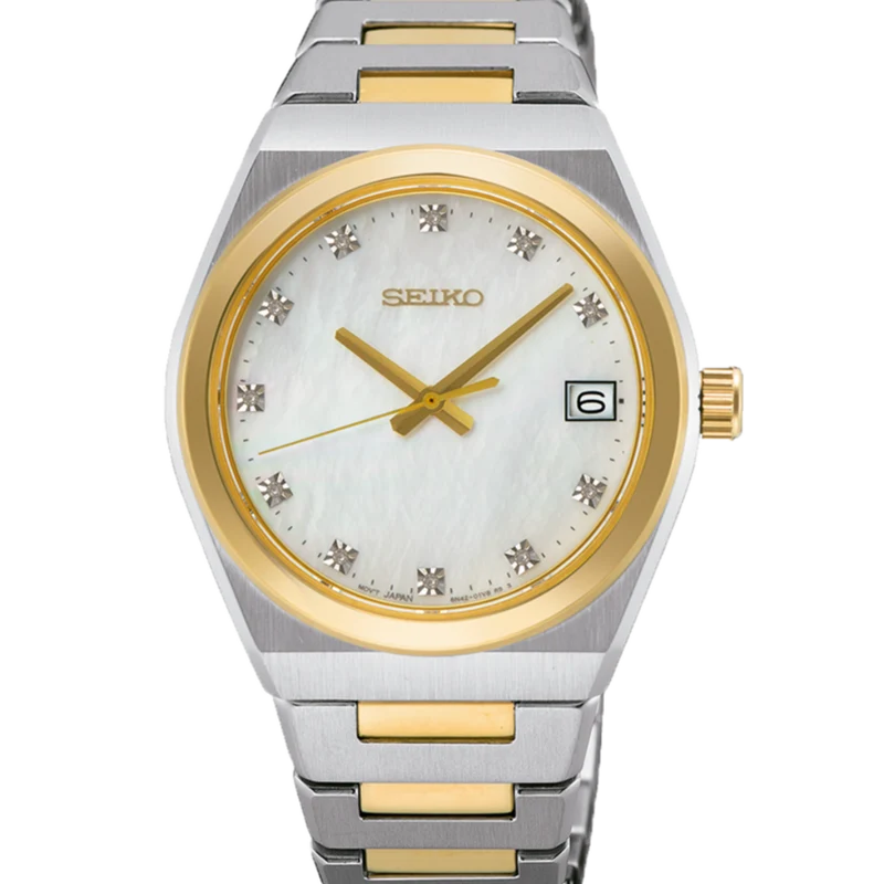 Reloj Seiko SUR604P1 Essentials 3 agujas bicolor 34 mm b2