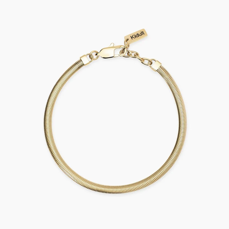 Pulsera Kidult dorada con cadena snake 831145
