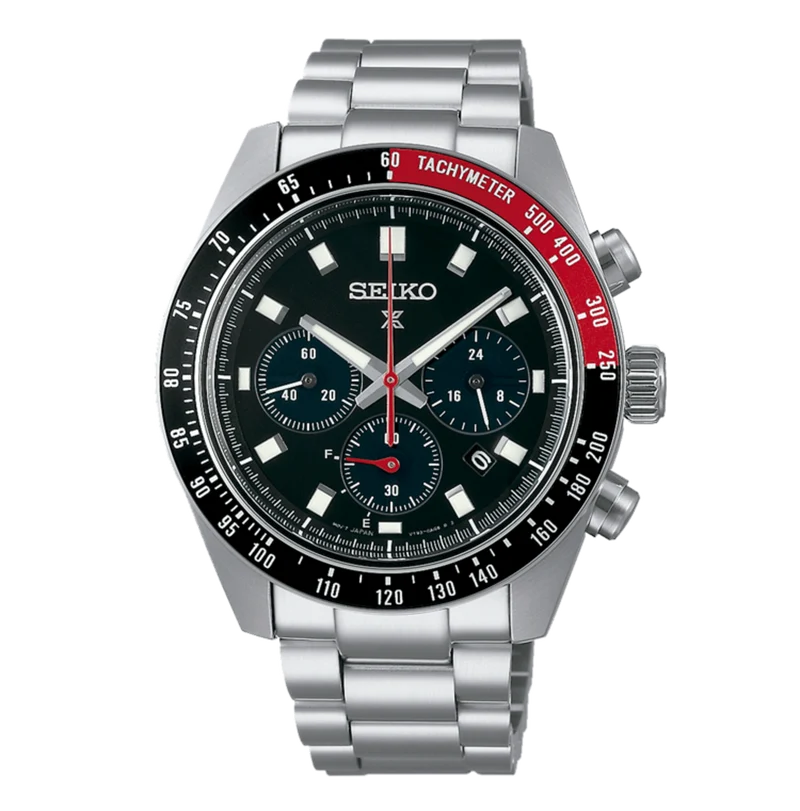 Reloj Seiko Prospex Speedtimer Crono Solar negro SSC915P1