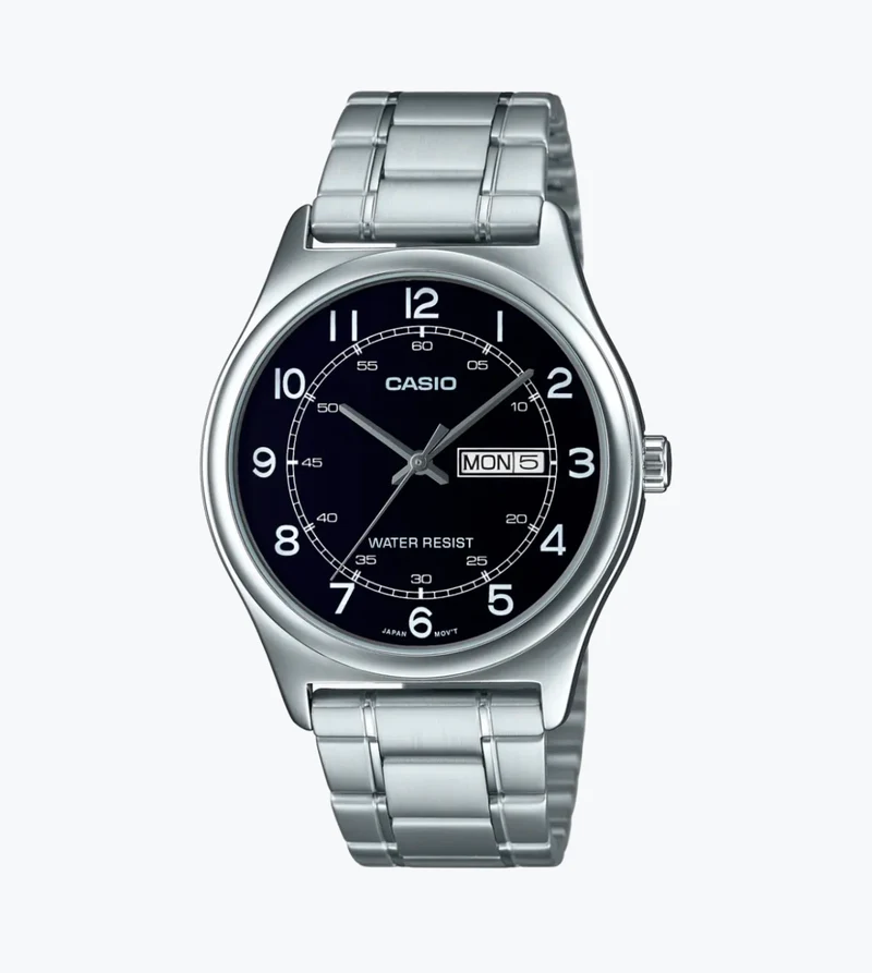 Reloj Casio Clásico Hombre Acero Inoxidable Día y Fecha MTP-V006D-1B2UDF