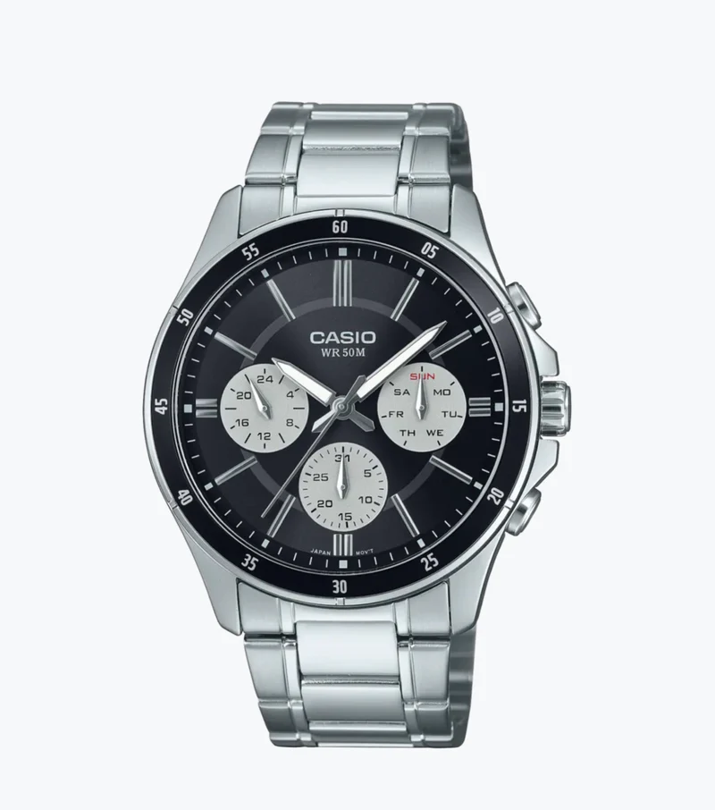 Casio Reloj Deportivo con Triple Esfera - MTP-1374D-1A3VDF