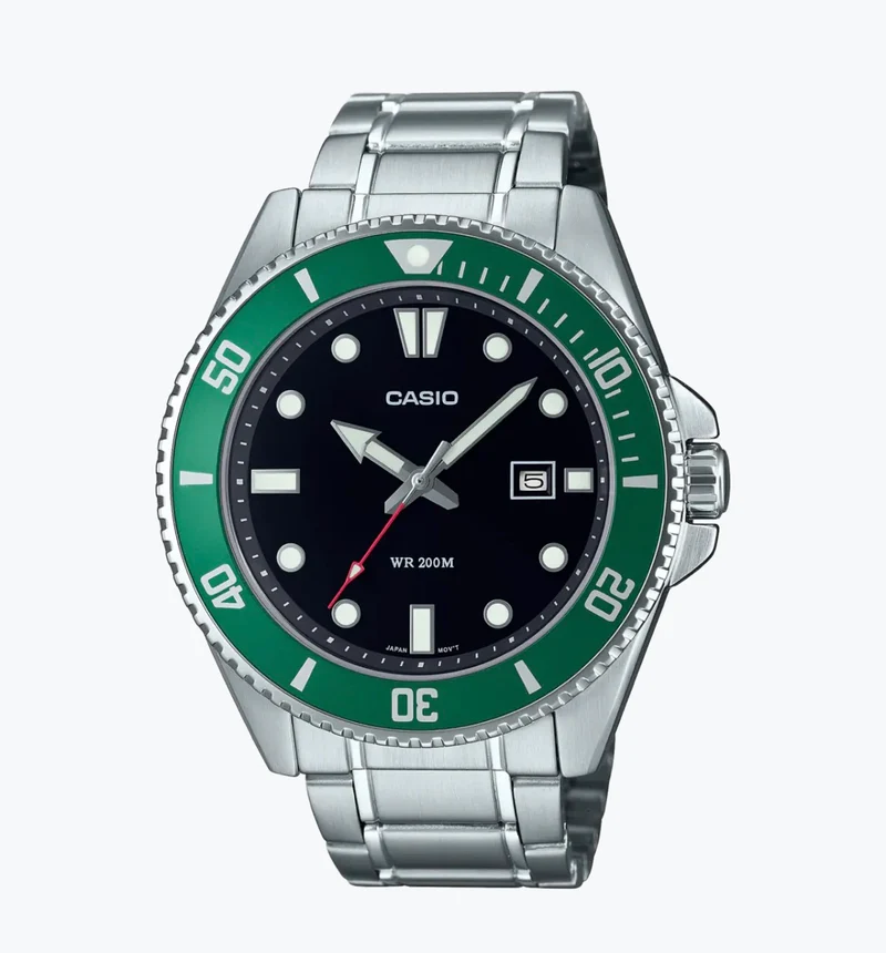 Casio Reloj Diver Full Metal Verde - MDV-107D-3AV