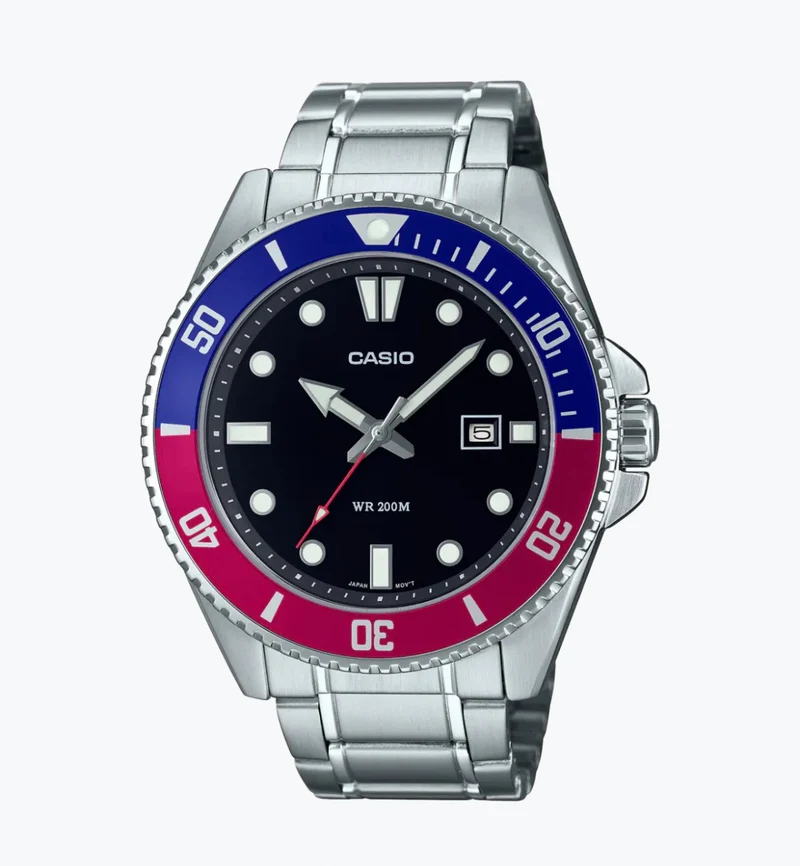 Casio Reloj Diver de Acero - MDV-107D-1A3V