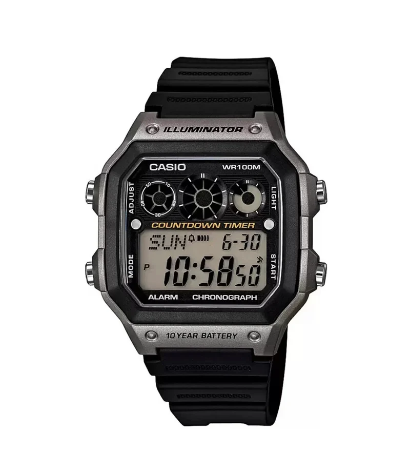 Casio Reloj Digital Deportivo con Hora Mundial - AE-1300WH-8AVDF