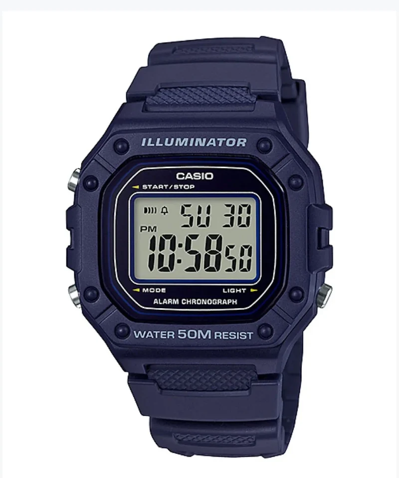 Casio Reloj Digital Deportivo Azul - W-218H-2AV