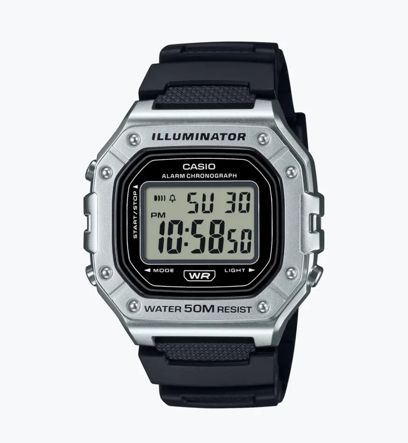 Casio Reloj Digital Deportivo Plateado - W-218HM-7AV