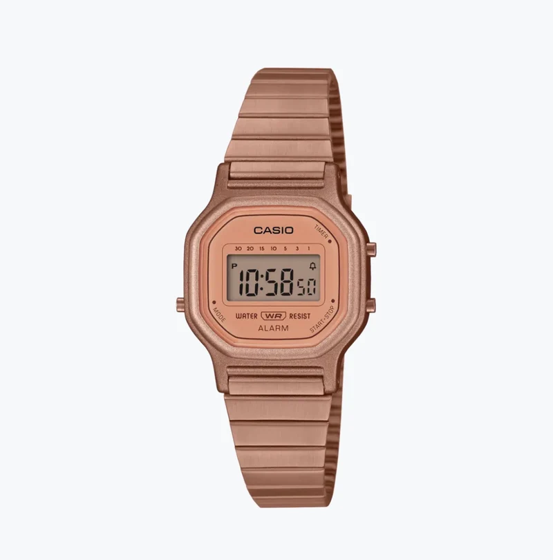Casio Reloj Vintage Digital en Oro Rosa - LA-11WR-5A