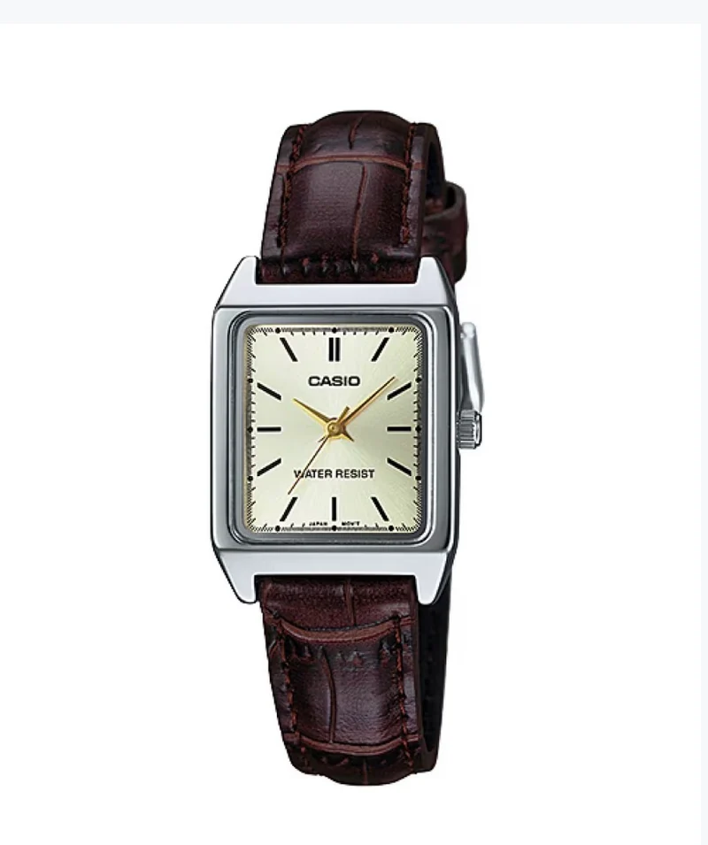 Casio Reloj para Mujer Elegante con Correa de Cuero - LTP-V007L-9E