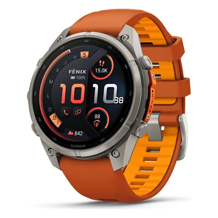 Garmin Fēnix 9 Pro inReach® 47mm Titanio correa naranja 010-04336-01