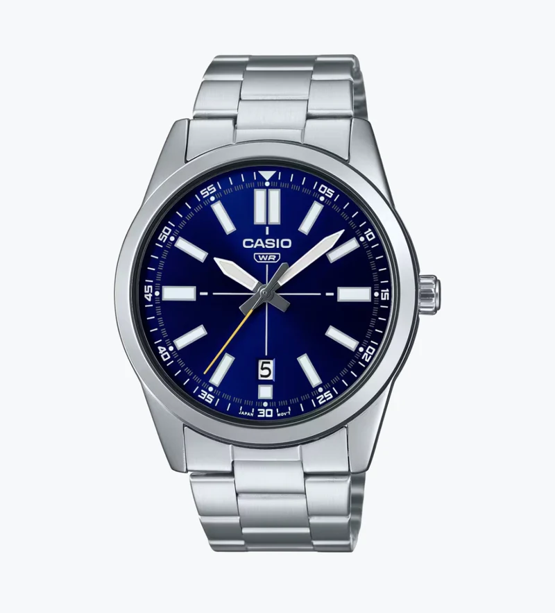 Casio Reloj para Hombre Clásico con Esfera Azul - MTP-VD02D-2E