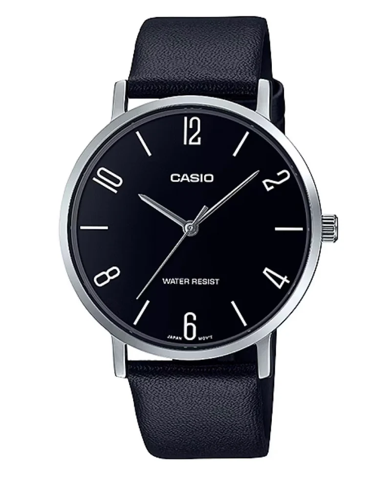 Casio Reloj para Hombre Clásico con Correa de Cuero - MTP-VT01L-1B2