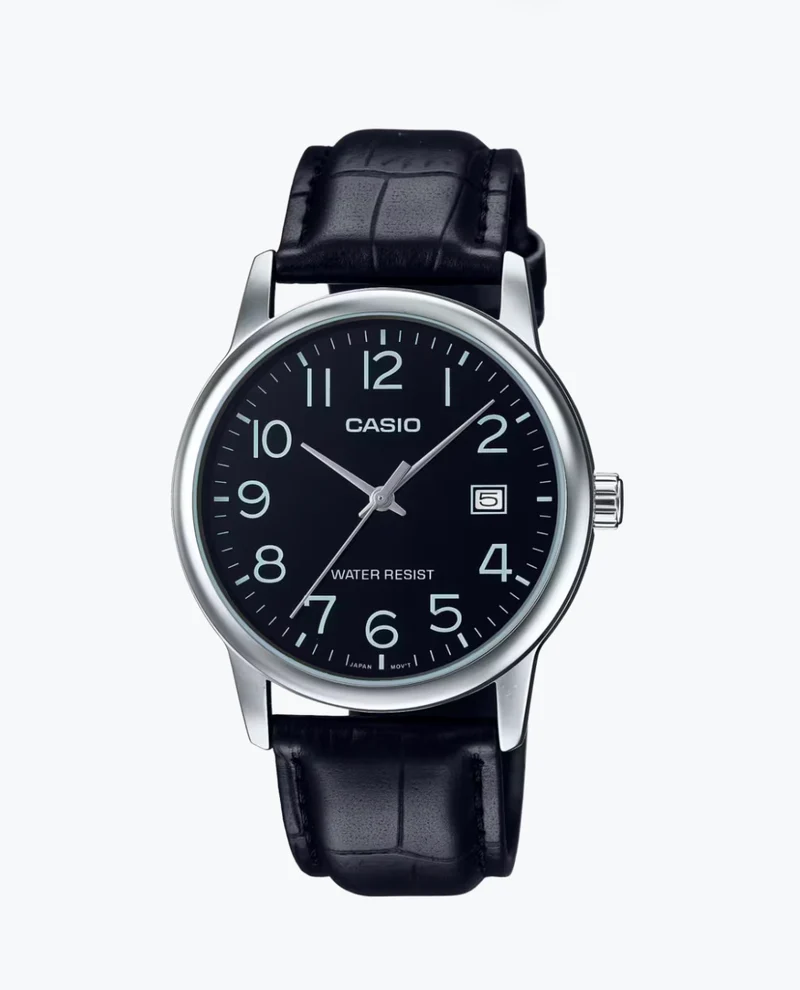 Casio Reloj para Hombre Clásico con Correa de Cuero - MTP-V002L-1B