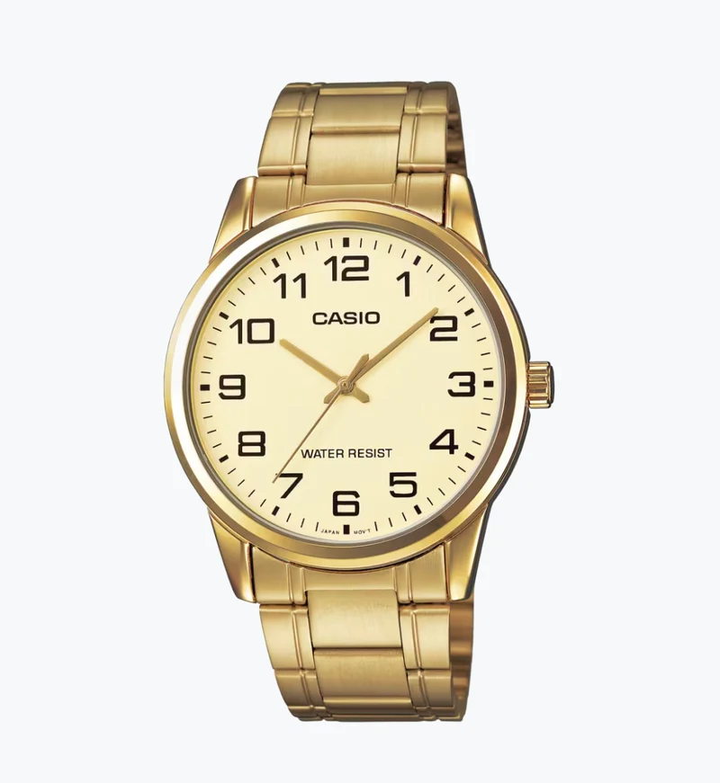 Casio Reloj para Hombre Clásico Dorado - MTP-V001G-9B