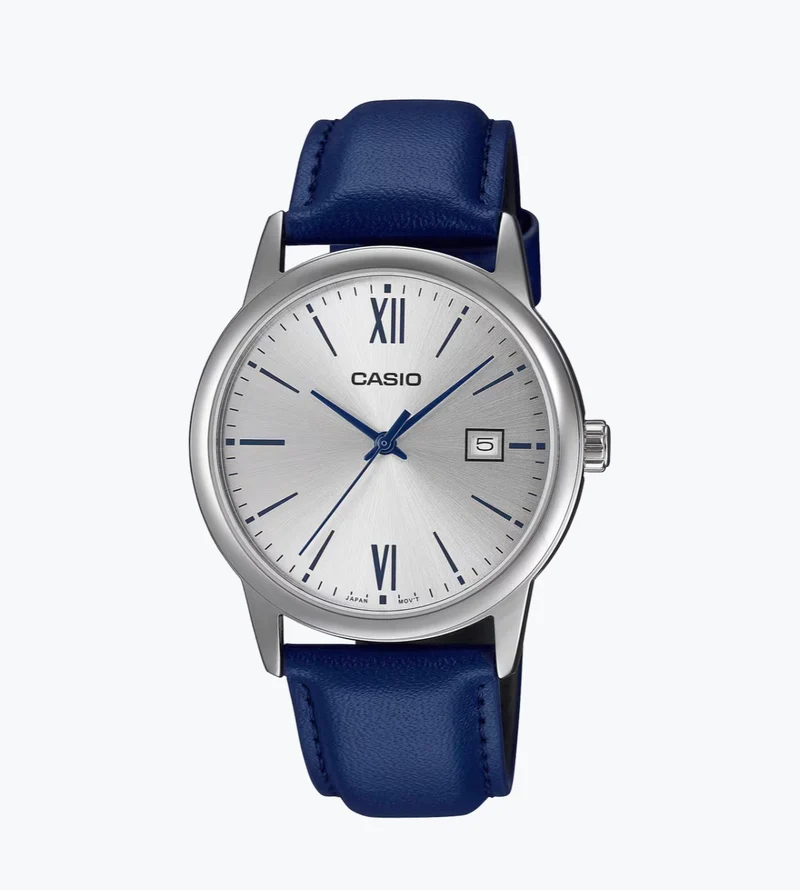 Casio Reloj para Hombre Clásico con Correa de Cuero - MTP-V002L-2B3