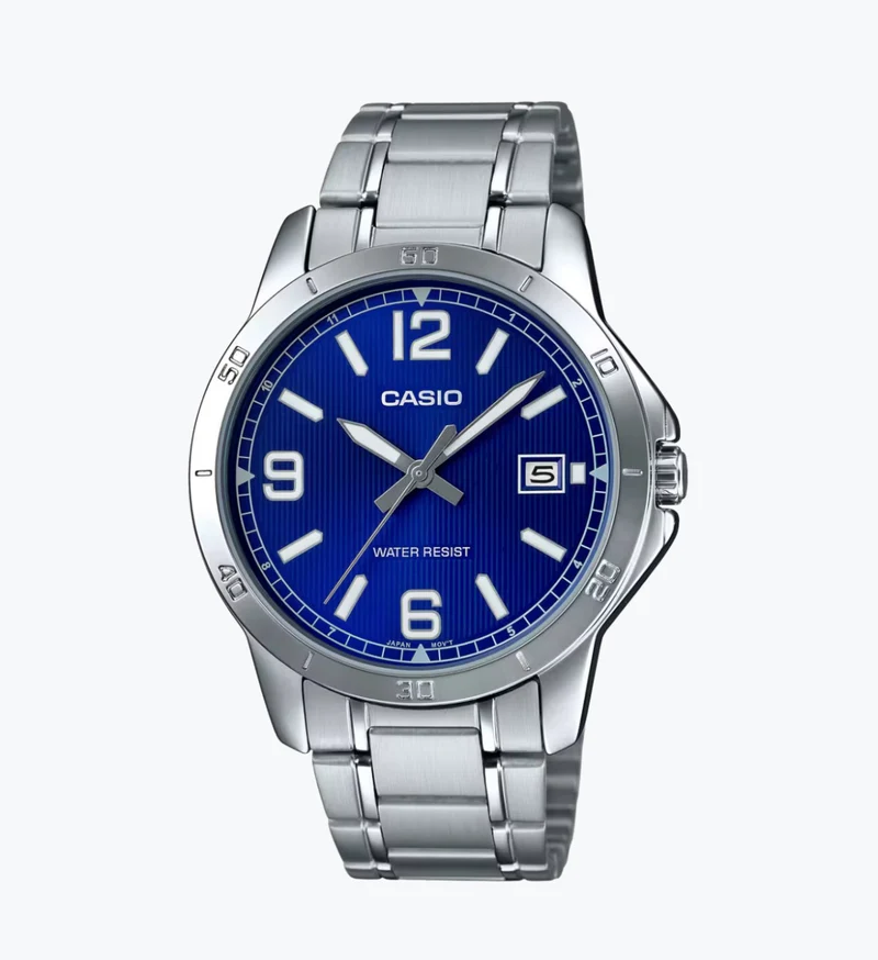Casio Reloj para Hombre Analógico con Esfera Azul - MTP-V004D-2B