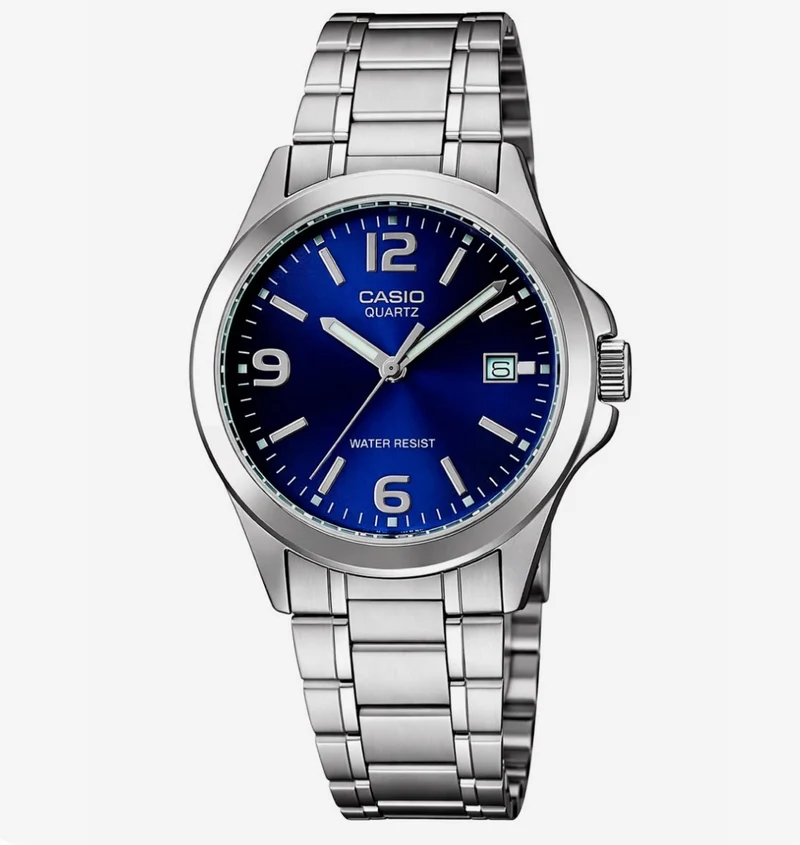 Casio Reloj para Hombre Clásico con Esfera Azul-MTP-1215A-2ADF