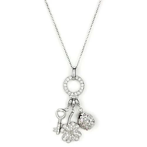 LOS609 - Collar de Plata de Ley 925 con CZ de Grado AAA
