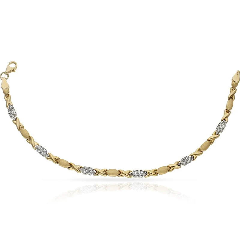 PULSERA ORO 18KL BICOLOR CIRCONITAS ** AGOTADO TEMPORALMENTE**