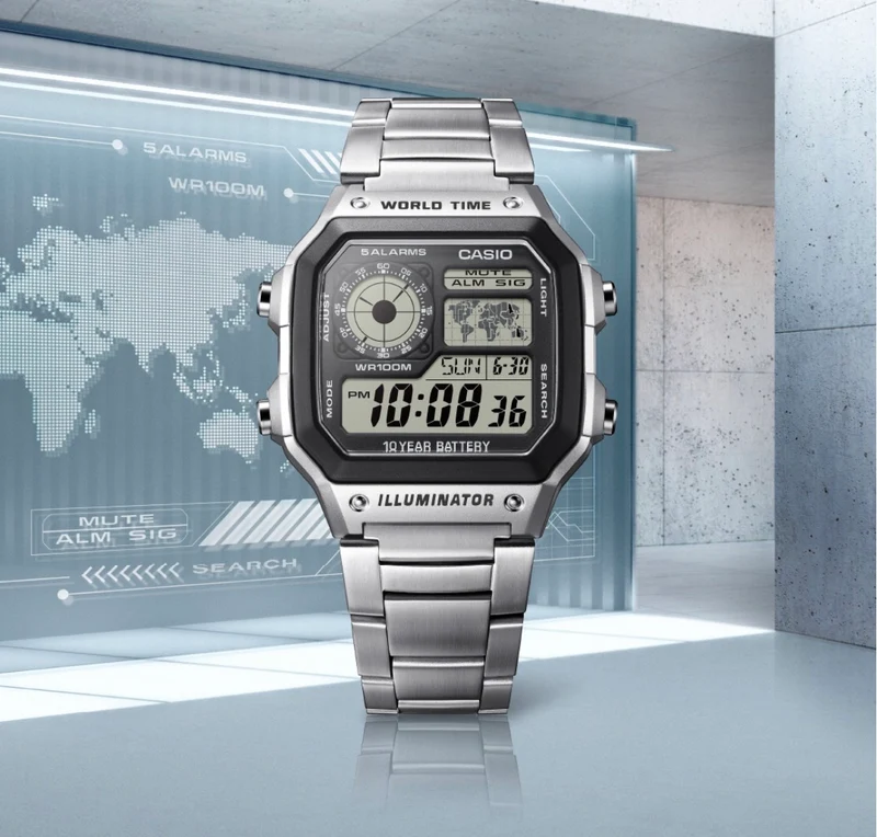 Reloj CASIO hombre AE-1200WHD-1AVDF Acero