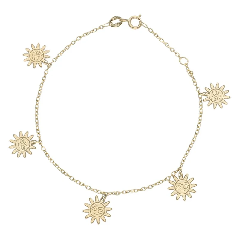 PULSERA ORO 18KL MINI CHARMS SOL