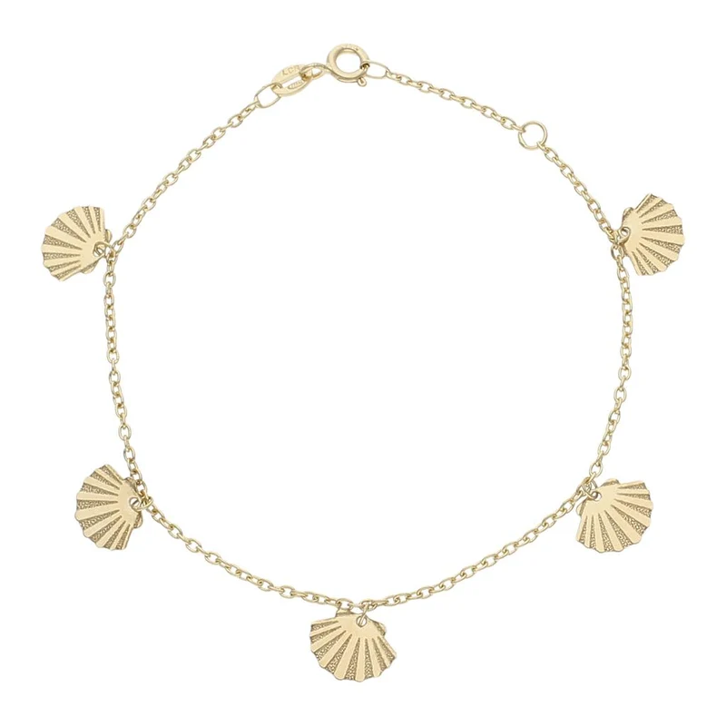 PULSERA ORO 18KL MINI CHARMS CONCHAS