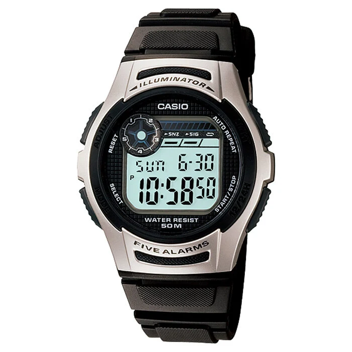 Reloj Casio para Niño W-213-1AVES Crono/Alarma/Luz, Sumergible