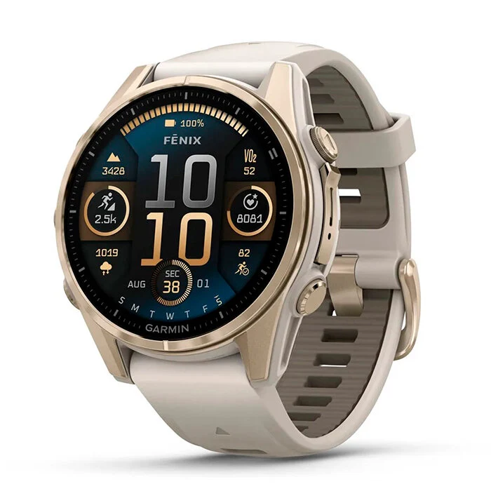 Reloj Garmin Fenix 8 43mm Amoled Silicona Beige 010-02903-11