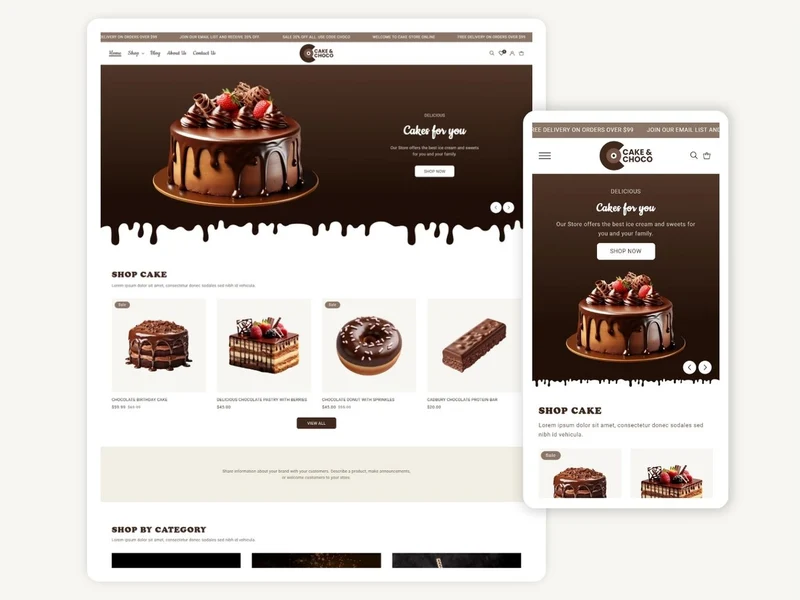 Best Shopify Cake and Choco theme for Fashion Stores | Shopify 2.0 Theme