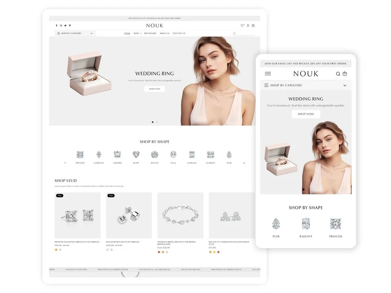 Nouk - Shopify Jewelry Store | Shopify 2.0 Theme
