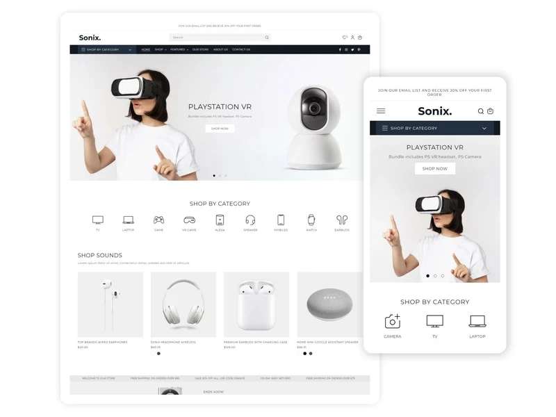 Sonix - Shopify Electronics Store | Shopify 2.0 Theme