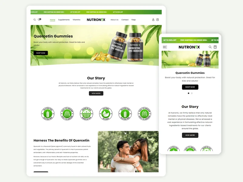 NUTRONIX - Best Nutrition Supplement Store | Shopify 2.0 Theme