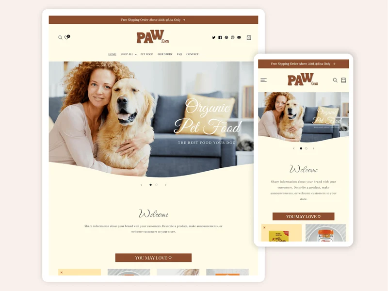 PAW - Best Shopify Pet Store | Shopify 2.0 Theme