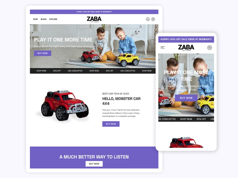 ZABA - Shopify Drop Shipping & Toy Store | Shopify 2.0 Theme