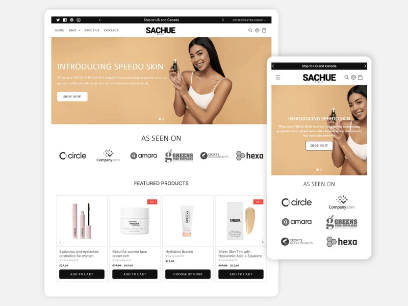 SACHUE - Best Shopify Cosmetics Theme | Shopify 2.0 Theme