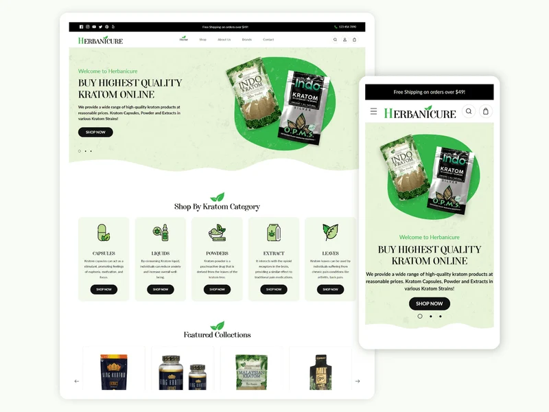 HERBANICURE - Best Nutrition Supplement Store | Shopify 2.0 Theme