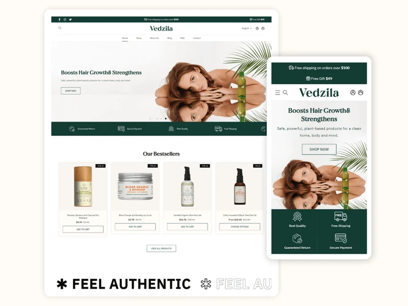 Vedzila- Shopify Skincare Theme - Shopify Beauty Theme - Shopify 2.0 Theme