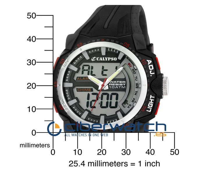Reloj Calypso by Lotus Anadigi K5539/1 Crono/Alarm/Luz/WR100m
