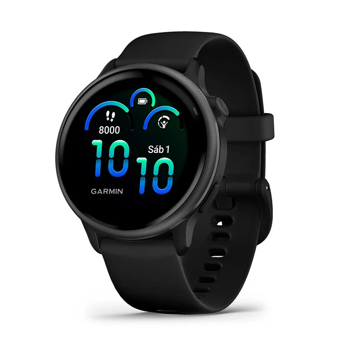 Reloj Garmin Vívoactive 6 Pizarra con Correa Negra 010-02985-00