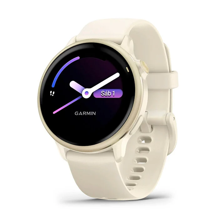 Reloj Garmin Vívoactive 6 Oro Lunar con Correa Hueso 010-02985-01