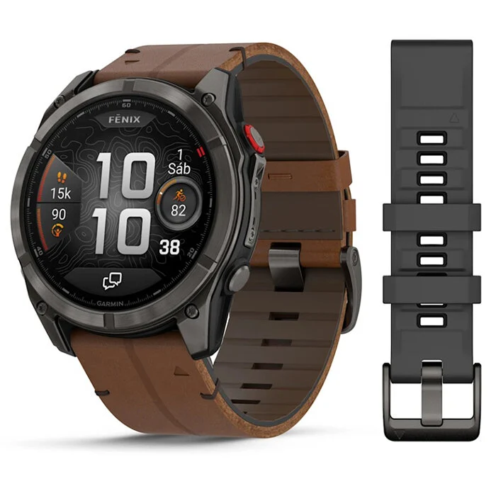 Garmin fēnix 8 Pro 51 mm AMOLED Titanio Cuero 010-03199-40