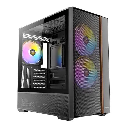 Case Antec FLUX REAR Tempered Glass ATX Mid-Tower Computer Case Negro