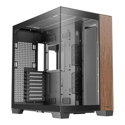 Case Antec C8 Wood Tempered Glass eATX Full Tower Computer Case Negro