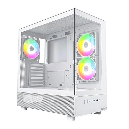 Case Montech XR Tempered Glass ATX Mid-Tower Computer Case Blanco